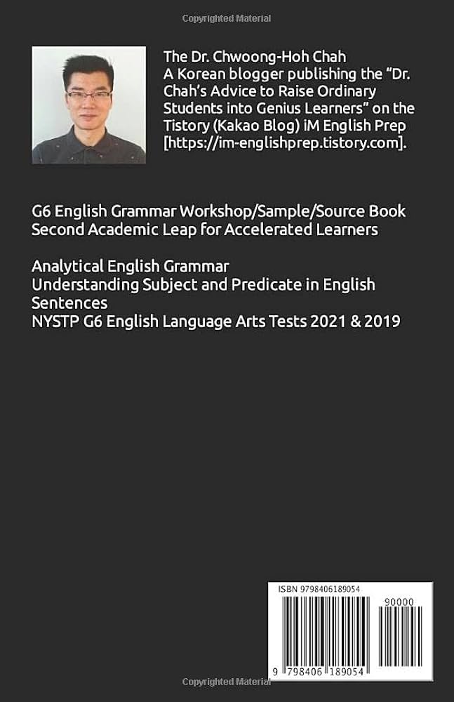 Amazon.com: English Grammar Workshop G6: 9798406189054: Chah